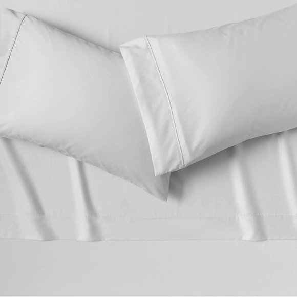 100% Organic Cotton 300 Thread Count Sheet Set - Light Gray, Full - Amazon Aware - Picture 3 of 11